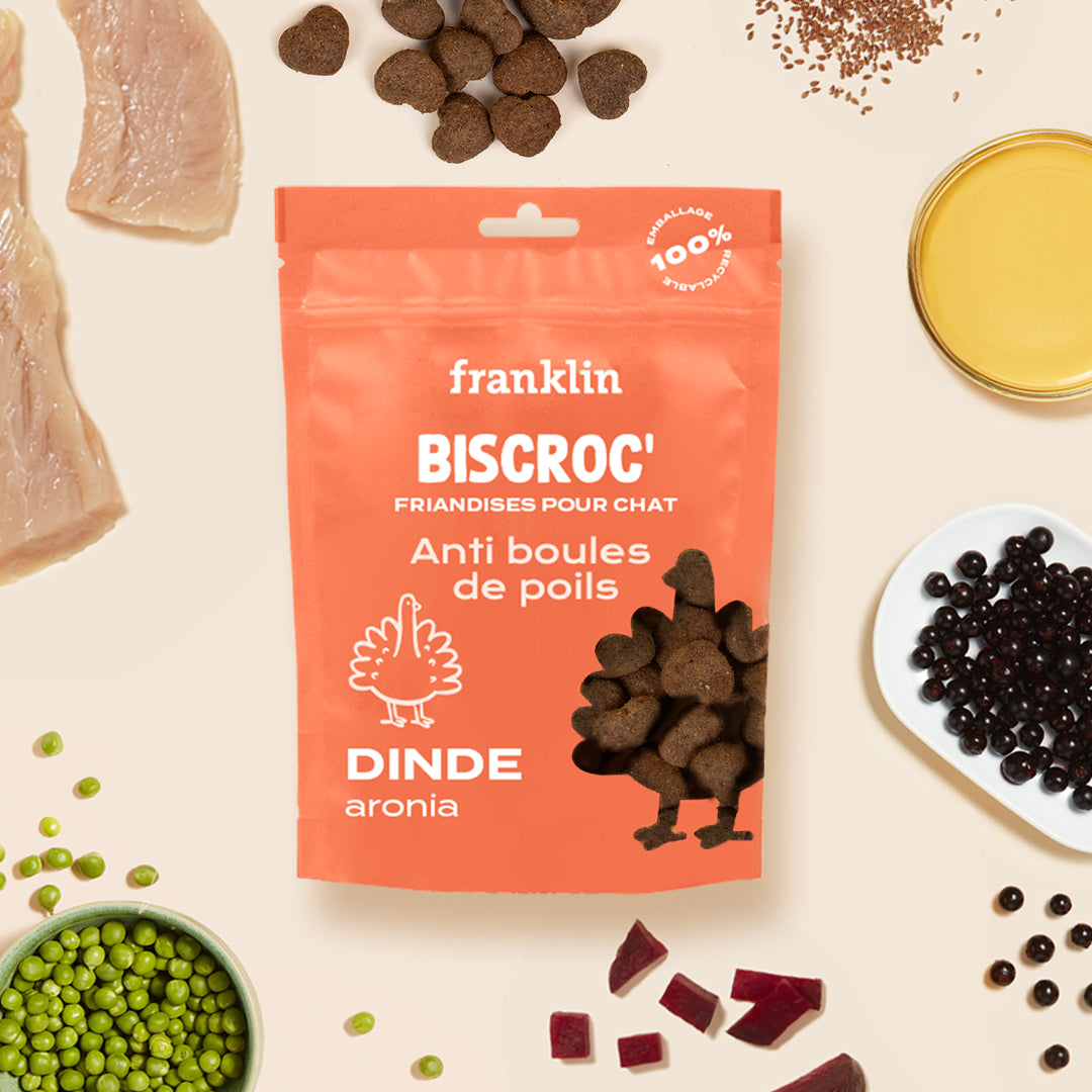 Franklin Alimentation premium pour chien et chat. Choisissez la meilleure nourriture pour votre animal : Croquettes sans céréales riches en protéines et faibles en glucides. Découvrez notre large gamme de pâtées et de friandises riches en viande !